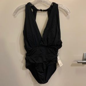 Badgley Mischka black one piece swimsuit size 8
